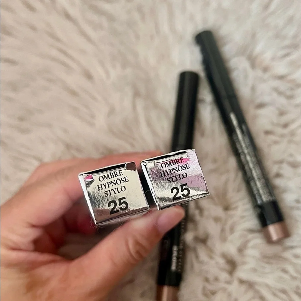 2X Lancome Ombre Hypnose Stylo Cream Eyeshadow Stick 25 Platine Full Size 1.4g